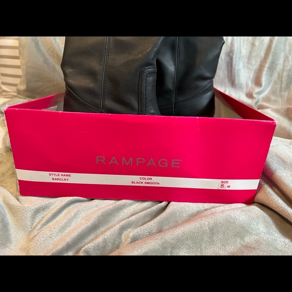Size 8: Smooth Black, Rampage Mid-Calf Boots, EUC - Picture 3 of 7